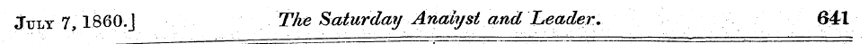 July 7,I860, j The Saturday'Analyst andL...