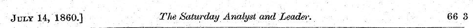 July 14, i860.] The Saturday Analyst and...