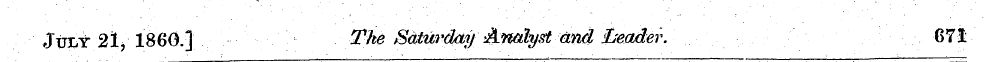 July 21, I860.] The Saturday'Analyst and...
