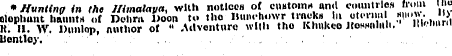 • Hunting in the Himalaya, with notices ...