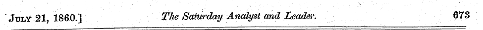 July 21 I860.] The Saturday Analyst and ...