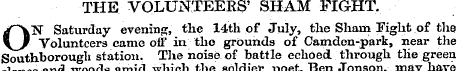 THE VOLUNTEERS' SHAM FIGHT. OT3" Saturda...