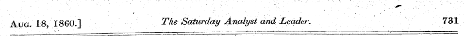 Aug. 18 18601] The Saturday Analyst and ...
