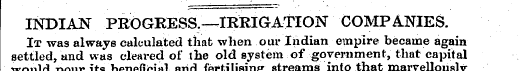 INDIAN PROGRESS.—IRRIGATION COMPANIES. I...
