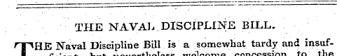 THE NAVAL DISCIPLINE BILL. THE Naval Dis...