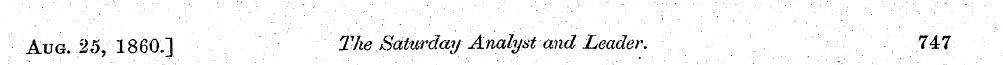 Aug. 25, I860.] 2Vie Saturday Analyst an...