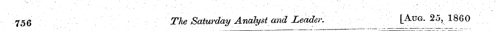 756 The Saturday Analyst and Leader. [Au...