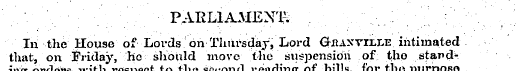 PARLIAMENT In the House of Lords on Thur...