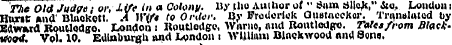 The Old Judge: or, life in « Colony. By ...