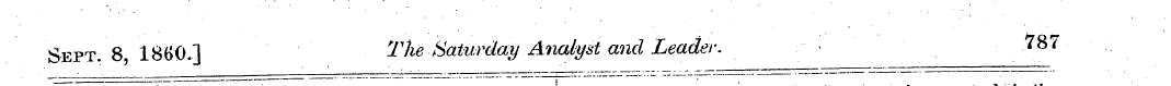 Sept. 8, I860.] The Saturday Analyst and...