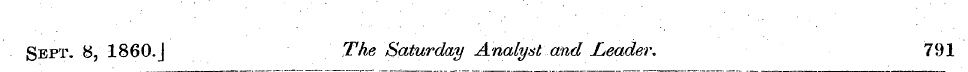Sept. 8, 1860.J The Saturday Analyst and...