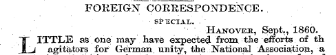 FOREIGN CORRESPONDENCE. SPECIAL. . Hanov...