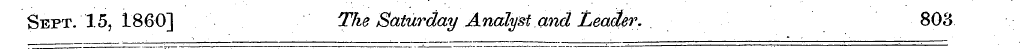 Sept. "15, I860] The Saturday Analyst an...