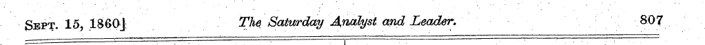 S ept. 15, 1S60J; The Saturday< A,ncdyst...