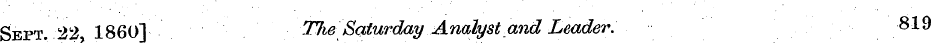 Sept. 22 1860] The Saturday Analyst and ...