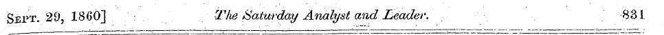 •Sept.'29, 1860] : The Saturday Analyst ...