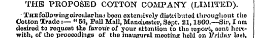 THJB PROPOSED COTTON COMPANY (LIMITED). ...