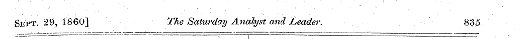 S ept. 29, 1860] The Saturday Analyst an...