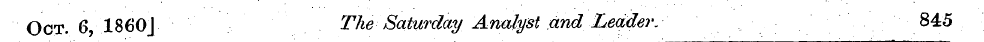 Oct. 6, 186OJ The Saturday Analyst and L...