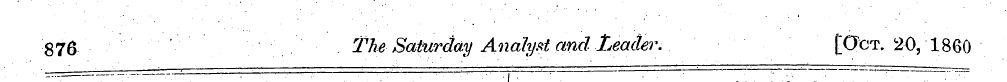 876 The Saturday Analyst and Leader. [Oc...