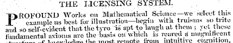 THE LICENSING SYSTEM. PROFOUN D Works on...