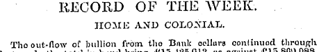 RECORD OF THE WEEK. HOME AND COLOXIAL. T...