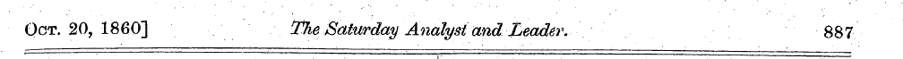Oct. 20, 1860] The Saturday Analyst and ...