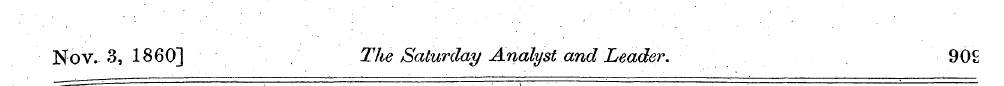 Nov. 3, 1860] The Saturday Analyst and L...