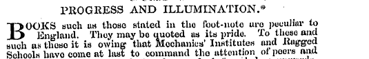 PROGRESS AND ILLUMINATION. 11 * B OOKS s...