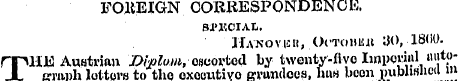 l^OltEIGN CORBESPONDENCH, BJ'KCIAL. IlAN...