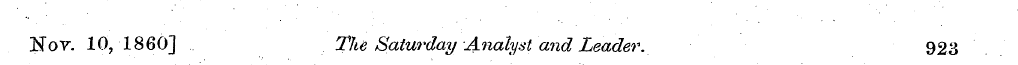 Noy. 10, 1860] The Saturday Analyst and ...