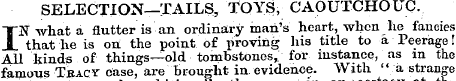 SELECTION—TAILS, TOYS, CAOUTCHOUC. IH wh...