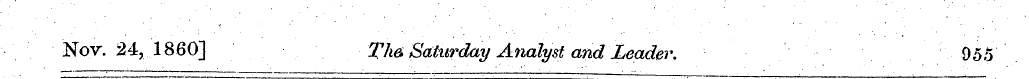 Nov. 24, 1860] Th& Saturday Analyst and ...