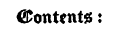 Contents;: