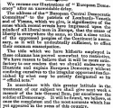 - m- ¦•-¦ '-¦ We resume our illustrations of " European. Democracy" after an unavoidable delay. The address of the « European Central Democratic Committee" to the patriots of Lombardo-Venetia and of Vienna, which, we give, is significative of the sense which recent events have impressed upon the minds of all liberal men in Europe, that the cause of liberty is everywhere the same, so that a close union of the oppressed peoples of rthe Continent is necessary, as it will be undoubtedly sufficient, to effect their common emancipation. The title which we have hitherto employed in these columns has proved somewhat too restrictive We. have reason to believe that it will be more satisfactory to our readers that we should endeavour to illustrate and explain European Democracy -without confining ourselves to the irregular opportunities furnished by what may be strictly designated as its " official acts." In accordance with this greater latitude in the treatment of our subject we shall give next week a memoir of the late General Bern, par excellence the soldier of Democracy. It will be found, we believe, at once the completest and the most accurate which, has y et appeared in the ureas of this countrv.