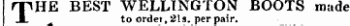 ^^HE WELLINGTON made L to order, 21s. per pair.