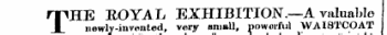 THE ROYAL EXHIBITION.—A valuable nowly-invented, very small, powerful WAISTCOAT walnutto discern miuuta