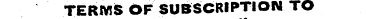 TERMS OF SUBSCRIPTION TO