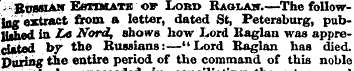 BtnsMAW EflnMATB of Lord Raolaw.—The fol...