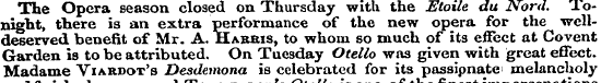 The Opera season closed on Thursday with...