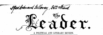 Cr / ~ £^V / '~V / vV ~V ^s -V- ? A POLITICAL AND LITERARY REYIEW.