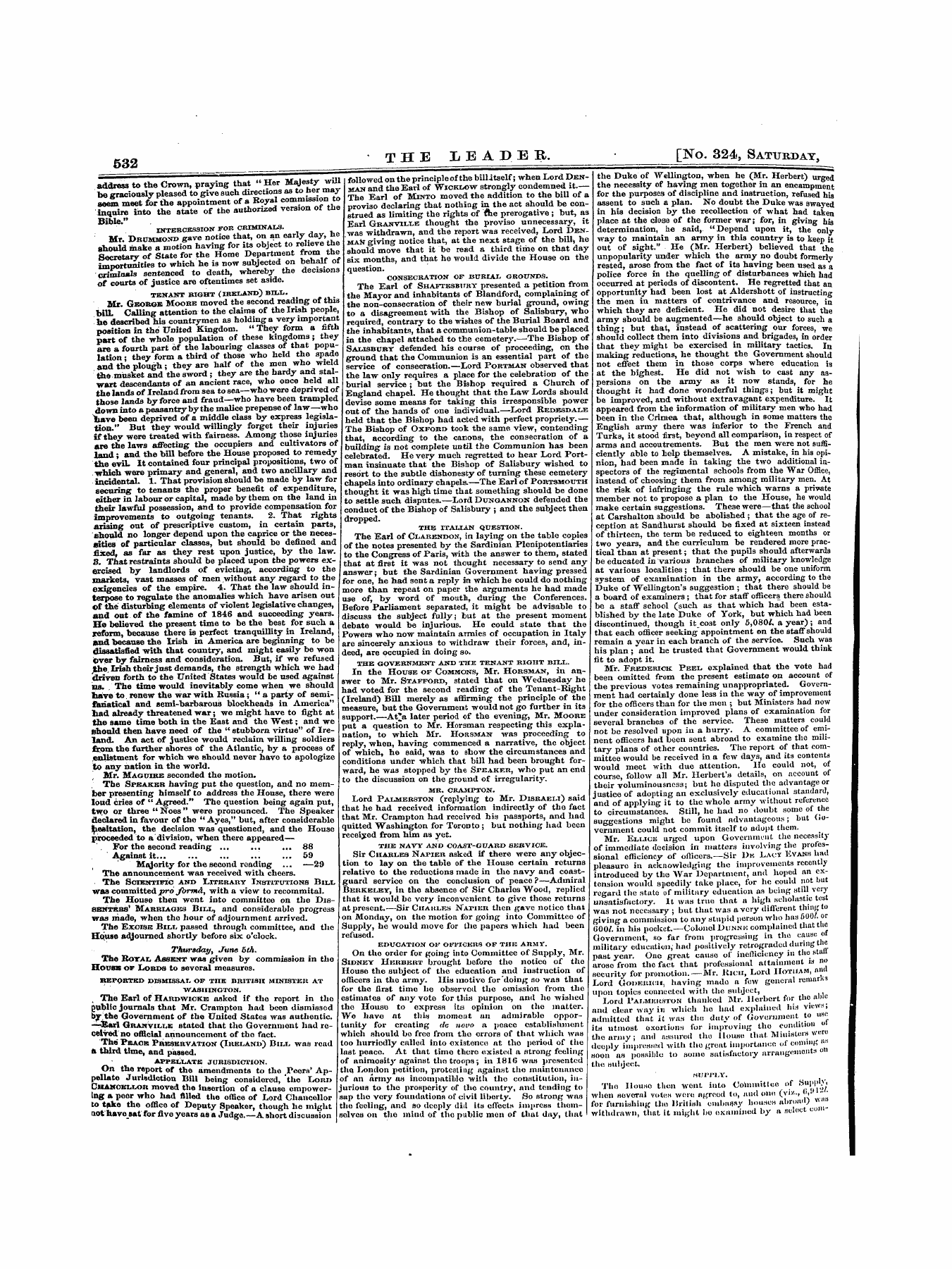 Leader (1850-1860): jS F Y, 1st edition - Untitled Article