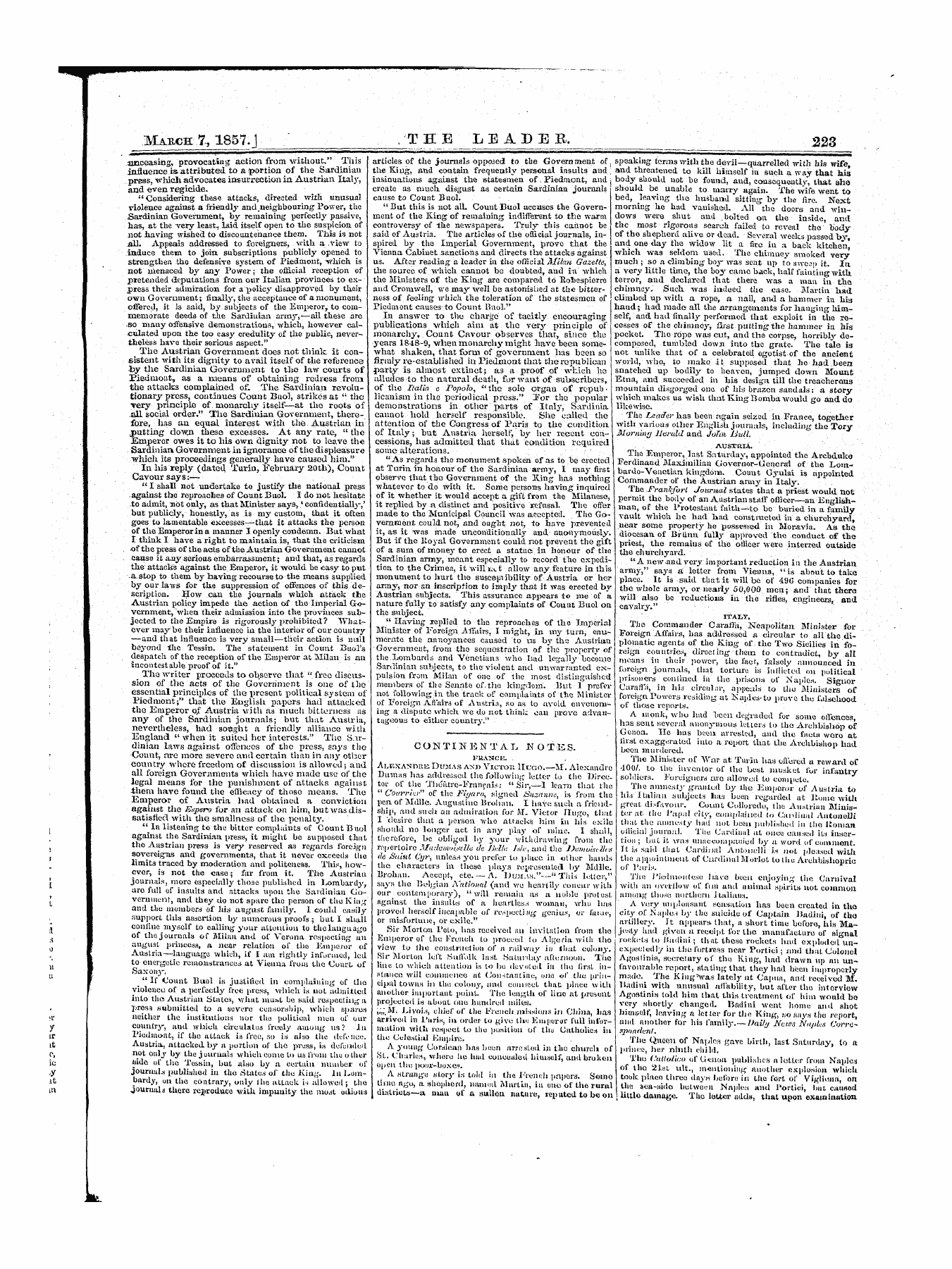 Leader (1850-1860): jS F Y, 1st edition - Untitled Article