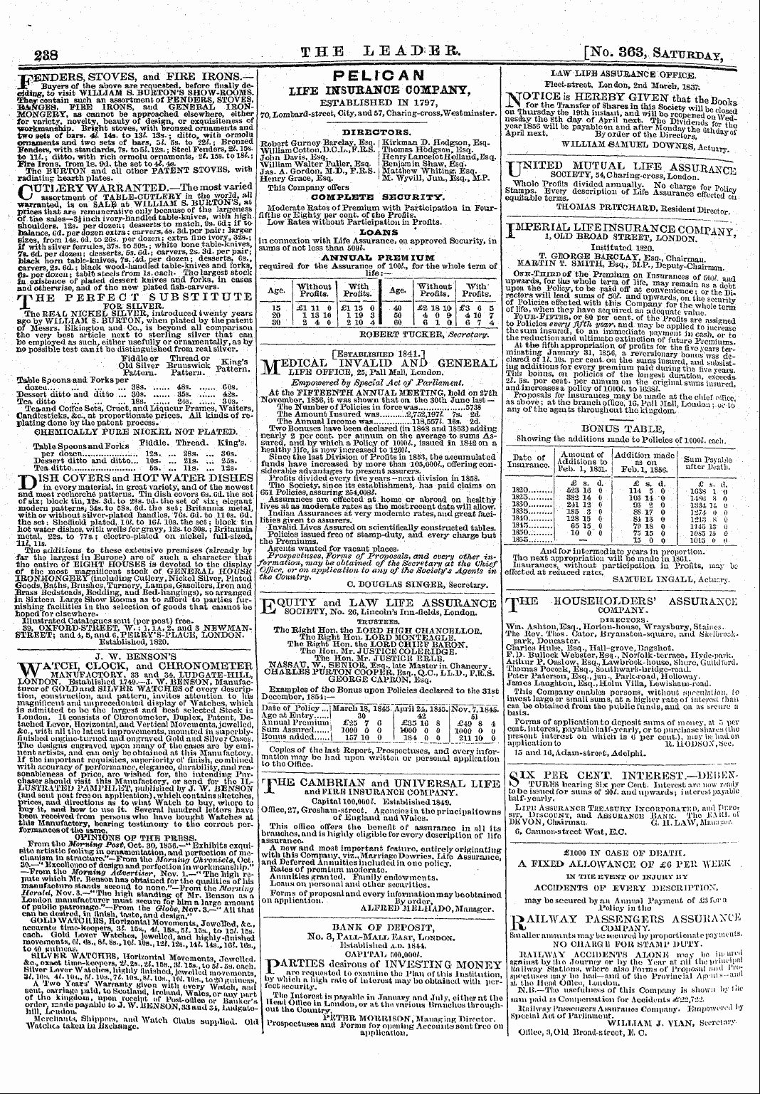 Leader (1850-1860): jS F Y, 1st edition: 22