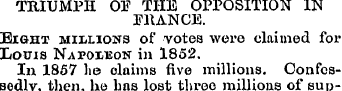 TRIUMPH OF THE OPPOSITION IN rilANCE.