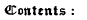 Contents :