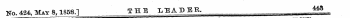 Ko. 424, Ma y 8, 1858.] THE LMDER. 44&