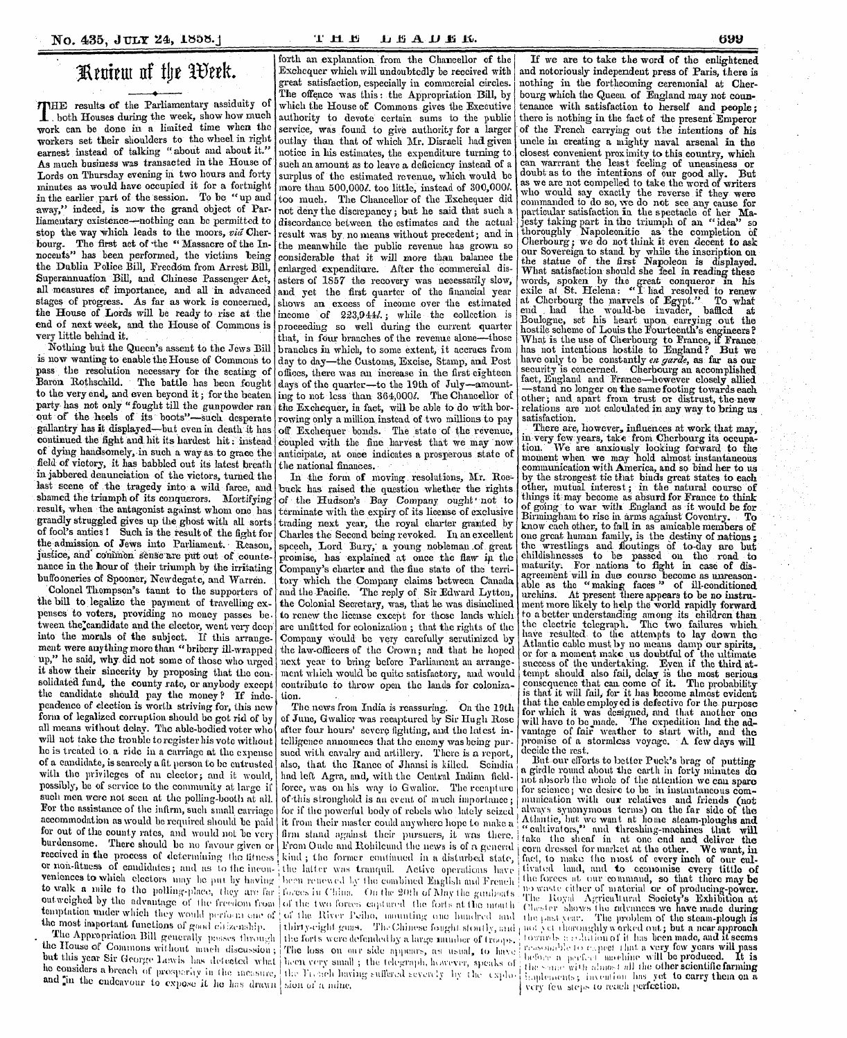 Leader (1850-1860): jS F Y, 1st edition - Untitled Article