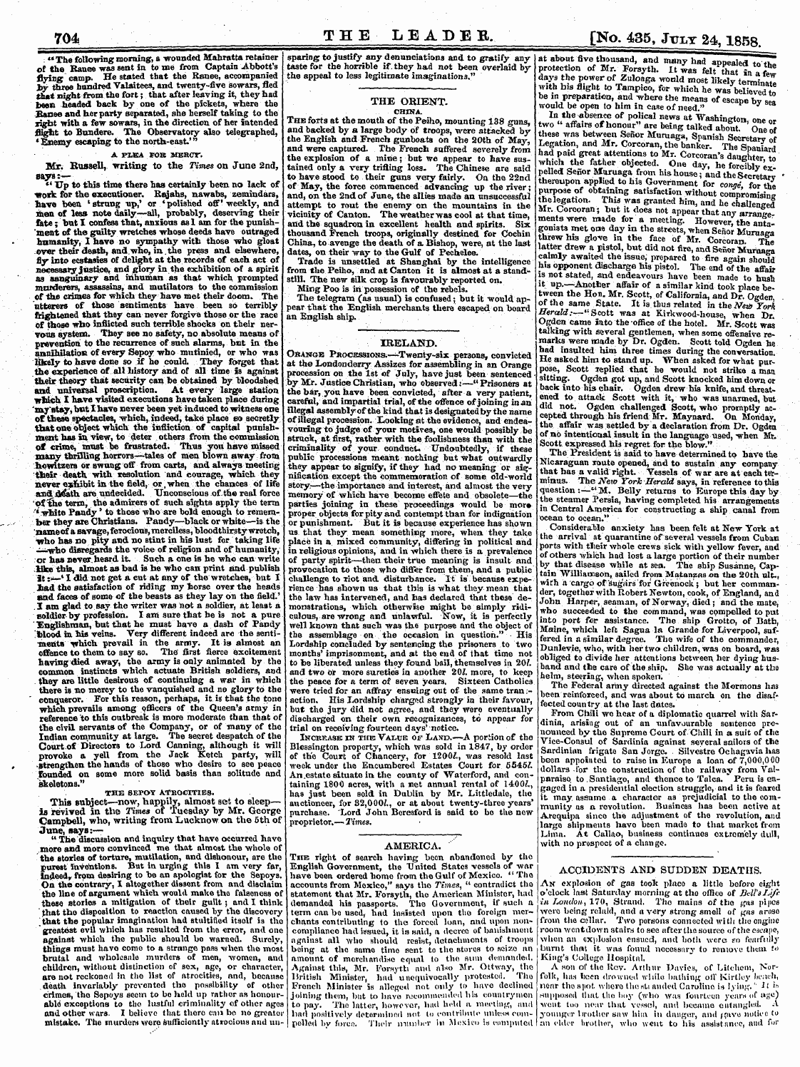 Leader (1850-1860): jS F Y, 1st edition - Untitled Article