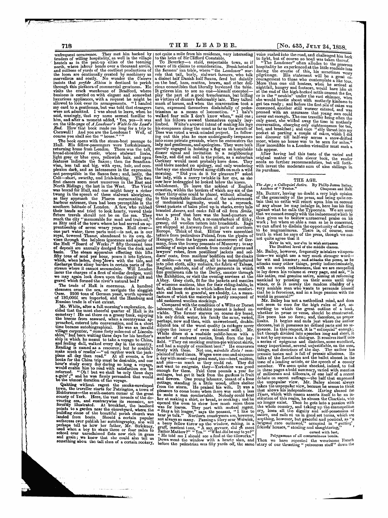 Leader (1850-1860): jS F Y, 1st edition - Untitled Article